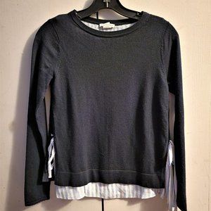 Club Monaco Navy Faux Layered Shirt/Sweater - XS